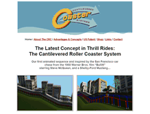 Tablet Screenshot of cantileveredcoaster.com